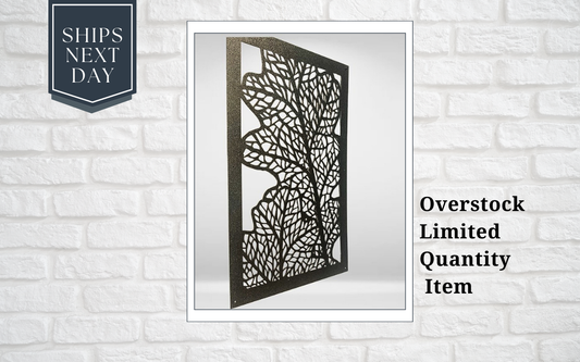 Oak Leaf Vein 24"W x 36"H Limited Edition Colour: Gold Vein, Privacy Screen, Decorative Panel, Indoor Outdoor