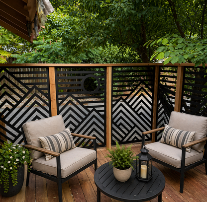 ABSTRACT MOUNTAIN 3-PANEL SET