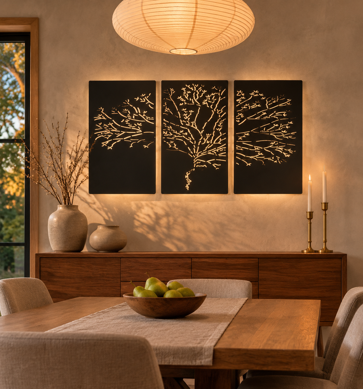 ABSTRACT TREE MULTI-PANEL SET