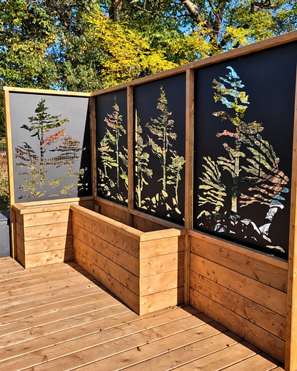 Wispy Pines 3-Panel Decorative Privacy Screen