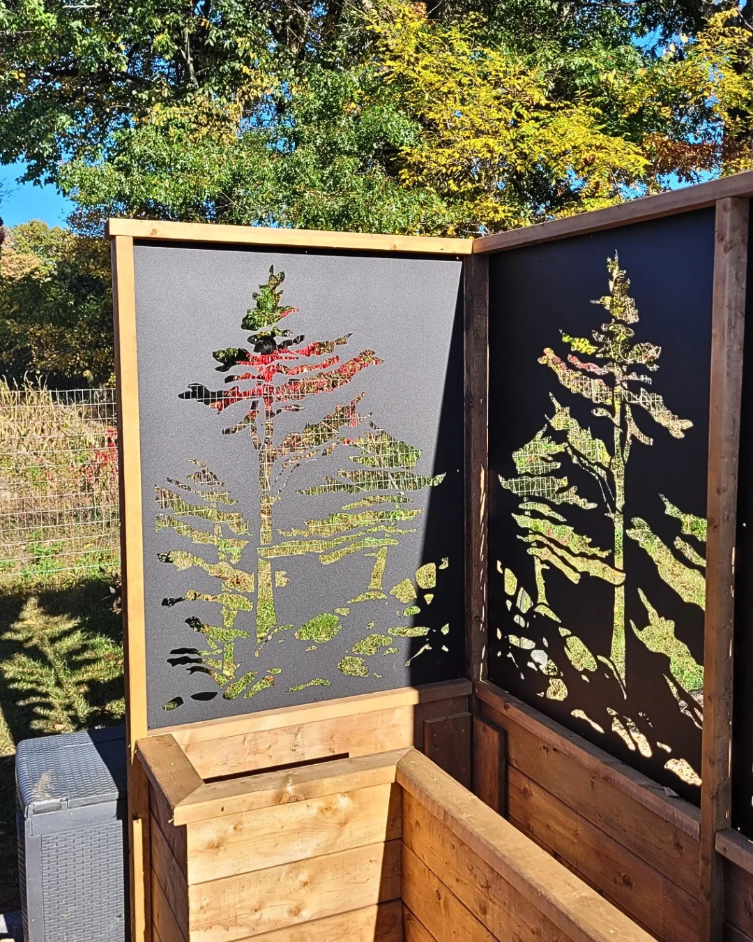 Wispy Pines 3-Panel Decorative Privacy Screen