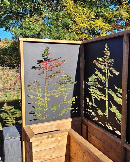 Wispy Pines 3-Panel Decorative Privacy Screen