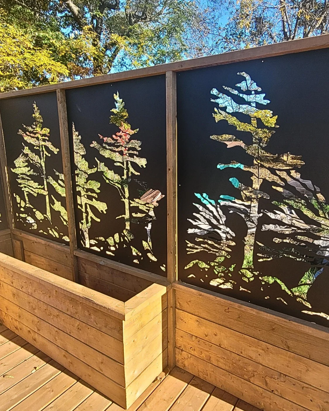 Wispy Pines 3-Panel Decorative Privacy Screen