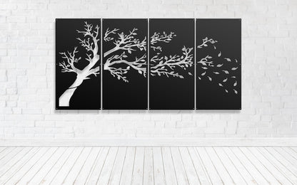 WINDY TREE 4 PANEL SET