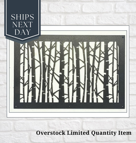 Birch Tree 36"W x 24"H Gold Vein, Privacy Screen, Decorative Panel, Indoor Outdoor